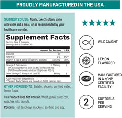 NatureWise Omega-3 Fish Oil 1000mg – Heart & Brain Support