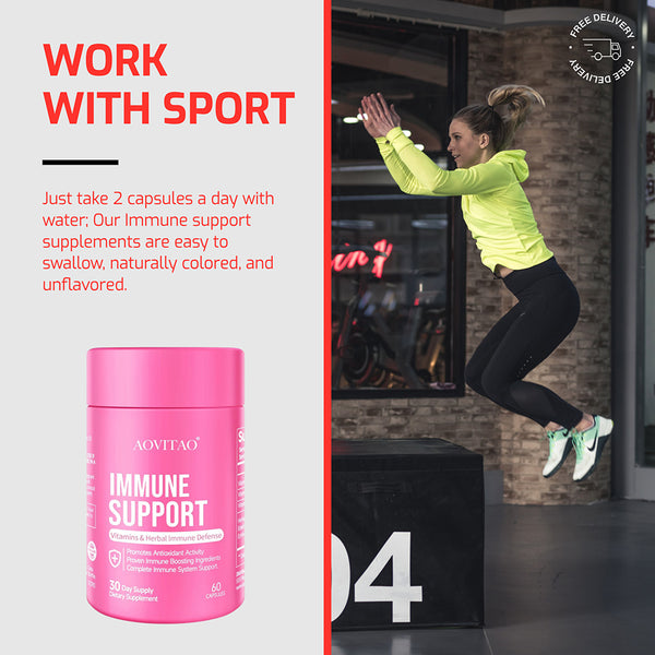 Immune Support Supplement with Mushrooms