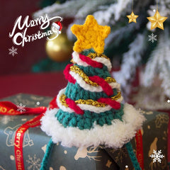 Cat & Dog Christmas Costume – Hand-Knitted Hat & Scarf Set, Cute Collar Accessory, Holiday Pet Outfit, Bib for Pets Winter