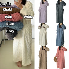 Women’s Fleece Pajama Nightgown with Pockets
