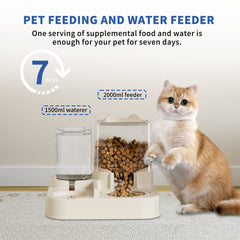 Transparent Automatic Pet Food & Water Dispenser
