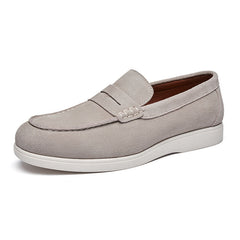 Men's British Style Genuine Leather Casual Slip-On Loafers