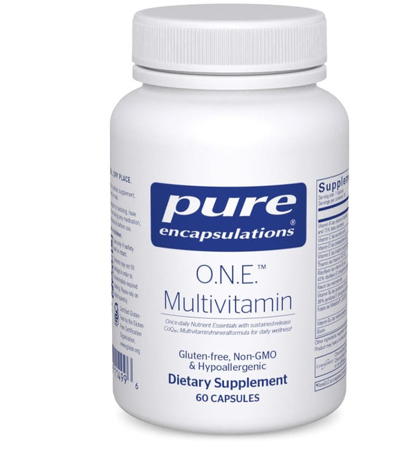 Pure Encapsulations O.N.E. Multivitamin - Once Daily Multivitamin with Antioxidant Complex Metafolin, CoQ10, and Lutein to Support Vision, Cognitive Function, and Cellular Health* - 60 Capsules