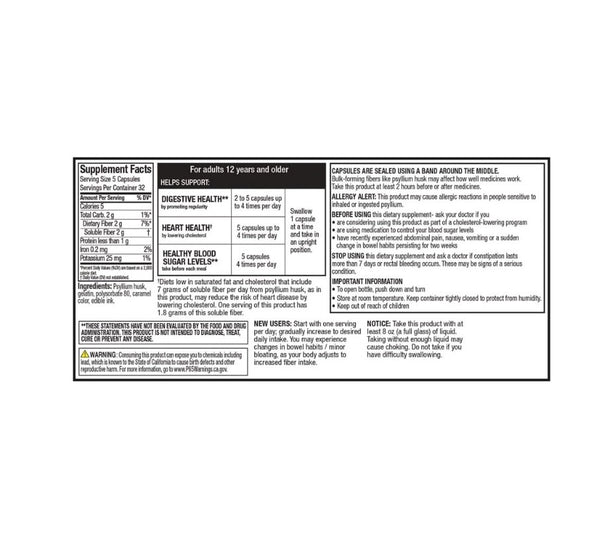 Quality Choice Daily Fiber Capsules for Regularity, 160 Count