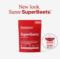 humanN SuperBeets Heart Chews, Beet Root Powder Support Energy Supplement, Nitric Oxide and Blood Pressure Support, Grape Seed Extract & Non-GMO, Heart Health, Pomegranate Berry Flavor, 60 Count