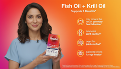MegaRed Omega-3 Fish & Krill Oil Supplement 900mg – 60 Softgels