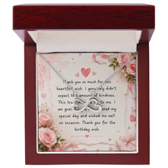 Endless Love Necklace You for the Beautiful Birthday Wish