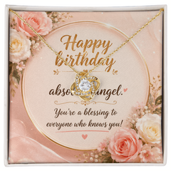 Love Knot Necklace - Yellow & White Gold Variants Beautiful Floral Gift Design