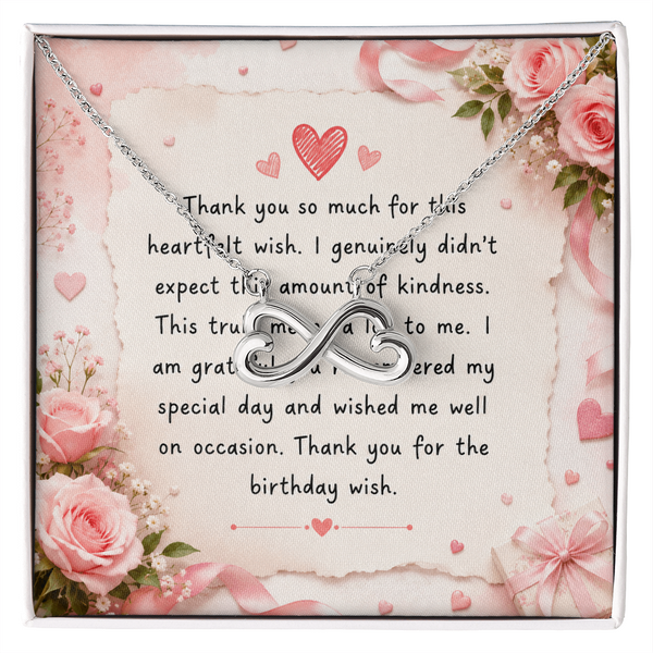 Endless Love Necklace You for the Beautiful Birthday Wish