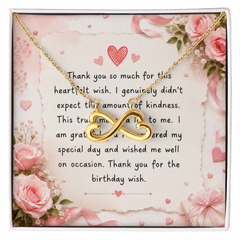 Endless Love Necklace You for the Beautiful Birthday Wish