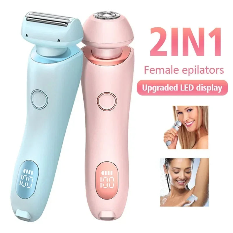 2-in-1 USB Epilator & Trimmer for Women Body & Face