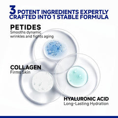 DR VINCENT Peptide-Renew Collagen Eye Mask (1 Pair), Color-Changing Collagen Eye Patches with Peptide & Hyaluronic Acid, Smooth, Firm & Brighten under Eyes