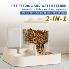 Transparent Automatic Pet Food & Water Dispenser