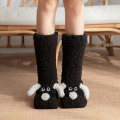 Cute Cartoon Dog Floor Socks – Winter Warm Cozy