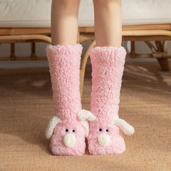 Cute Cartoon Dog Floor Socks – Winter Warm Cozy