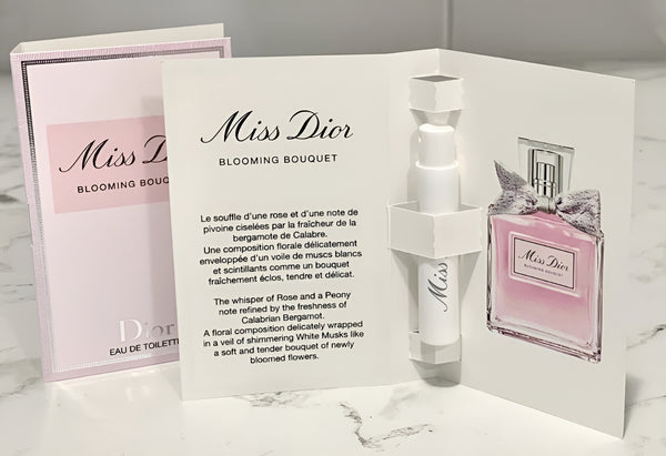 2X Miss Dior Blooming Bouquet Eau de Toilette EDT Sample Spray 1 ml/0.03 oz each