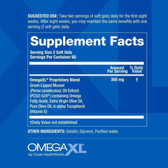 OmegaXL Joint Support Supplement - Natural Muscle 120