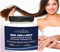 Organic Biotin & Collagen Hair Growth Supplement Hair, Skin