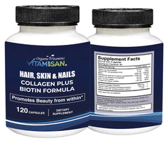 Organic Biotin & Collagen Hair Growth Supplement Hair, Skin
